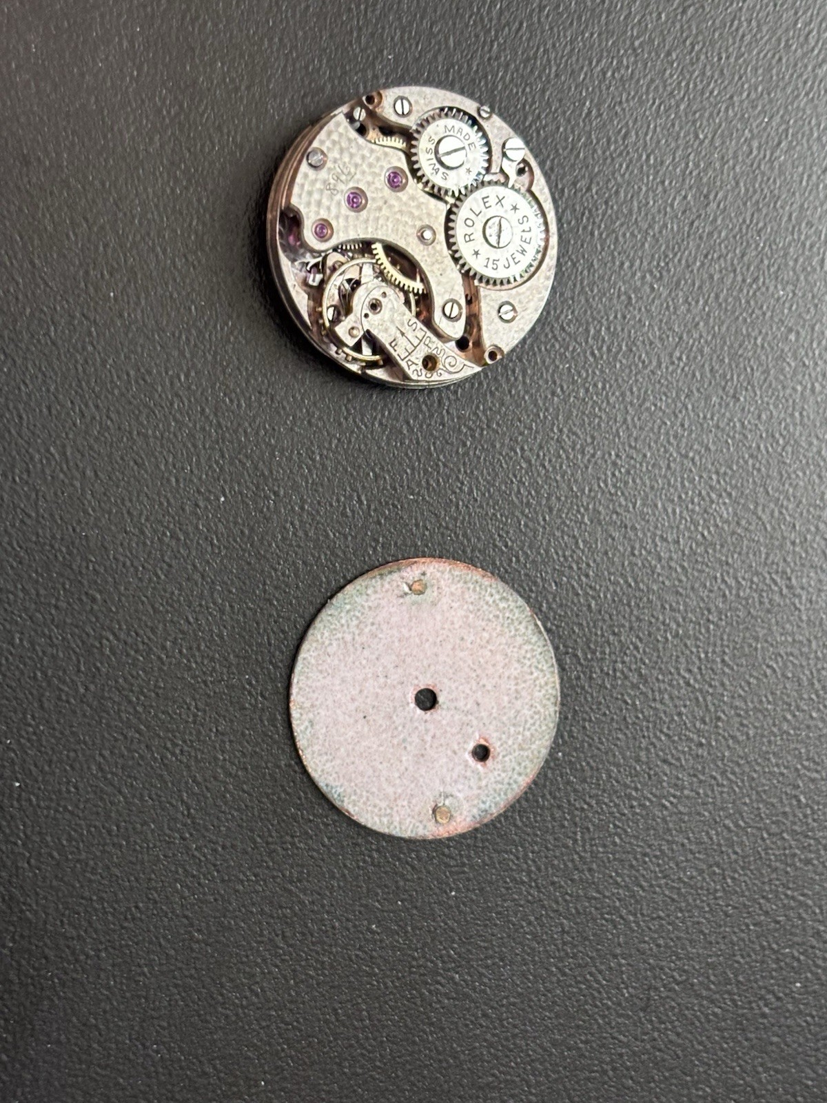 Vintage/antique 20’s Rolex hand winding movement with porcelain dial (for parts)