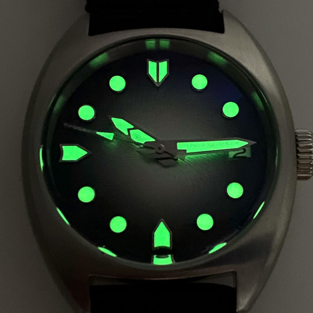 Accessories Parts 28.5mm Sterile Gradient Watch Men Lume Dial Fit NH35A NH36 SKX