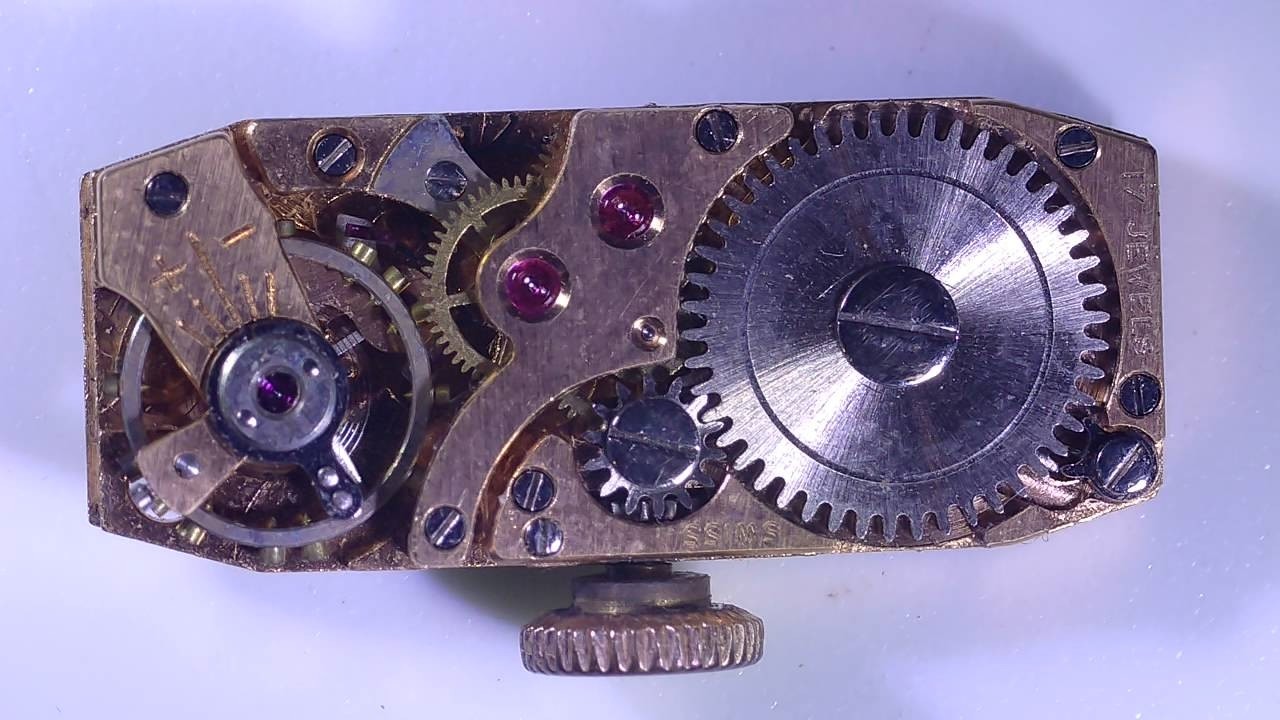 Mechanical Watch Movement FHF 59N FONTAINEMELON Copper Color Metal