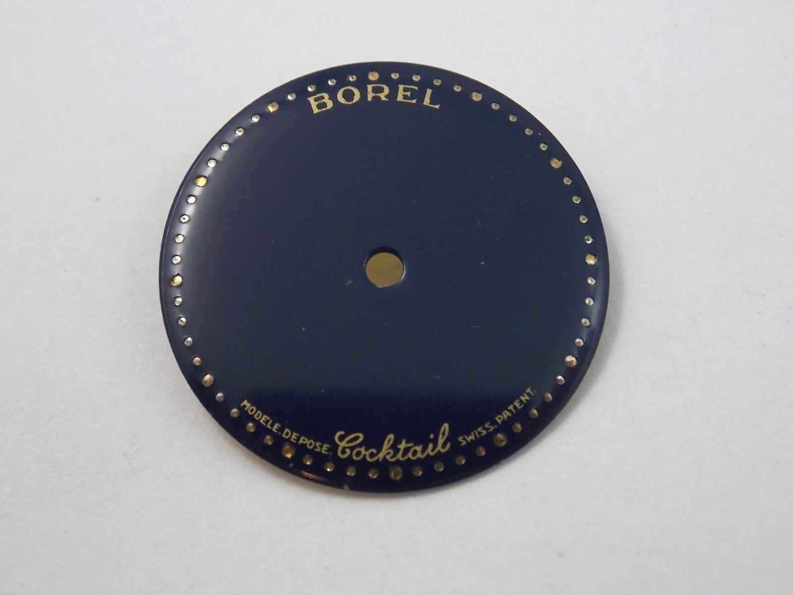 Ernest Borel Kaleidoscope Cocktail 20.07mm Watch Dial Mens Vintage Blue NOS