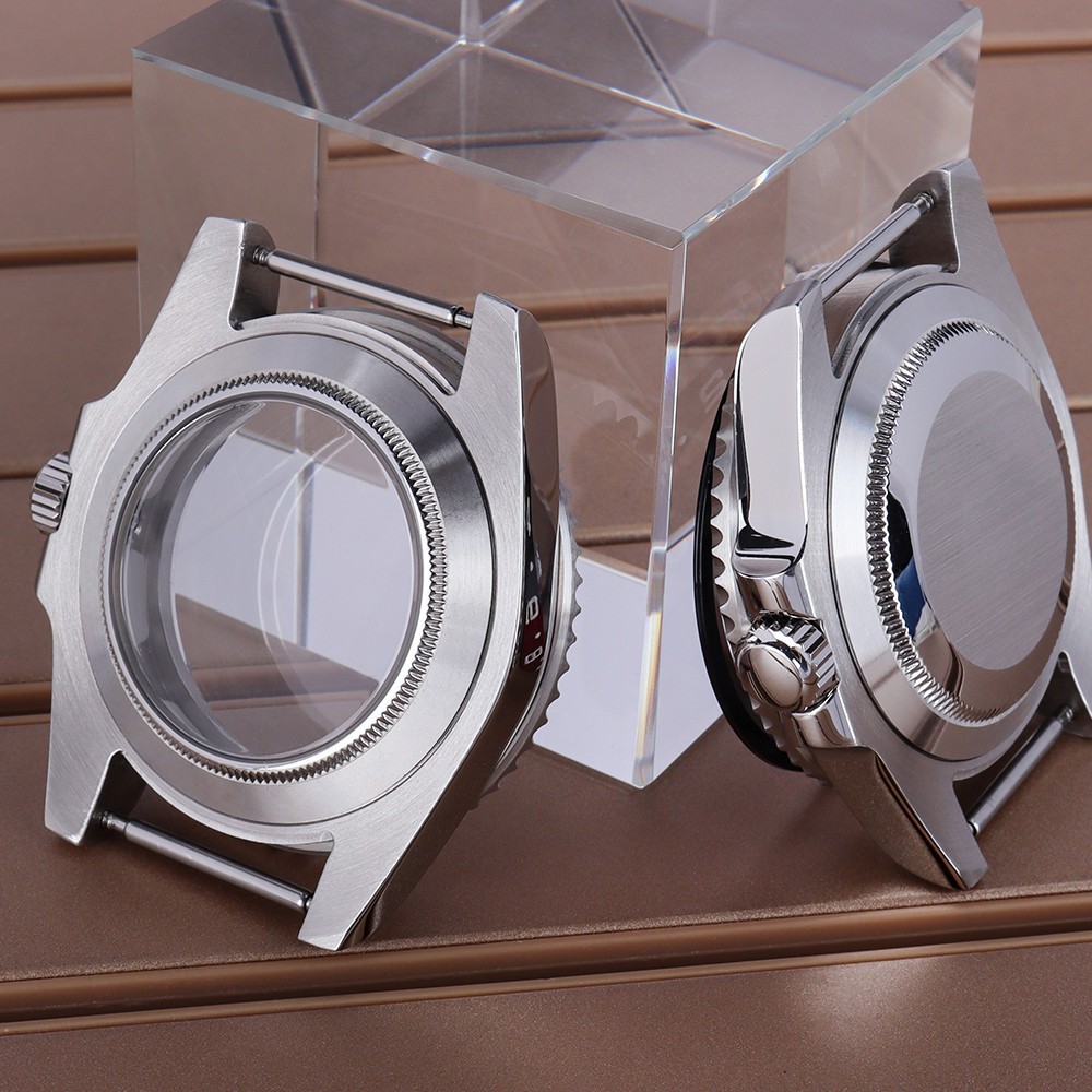 FEIYASHI 40mm Brushed Steel NH35 Watch Case Sapphire For Seiko NH35 Miyota 8215