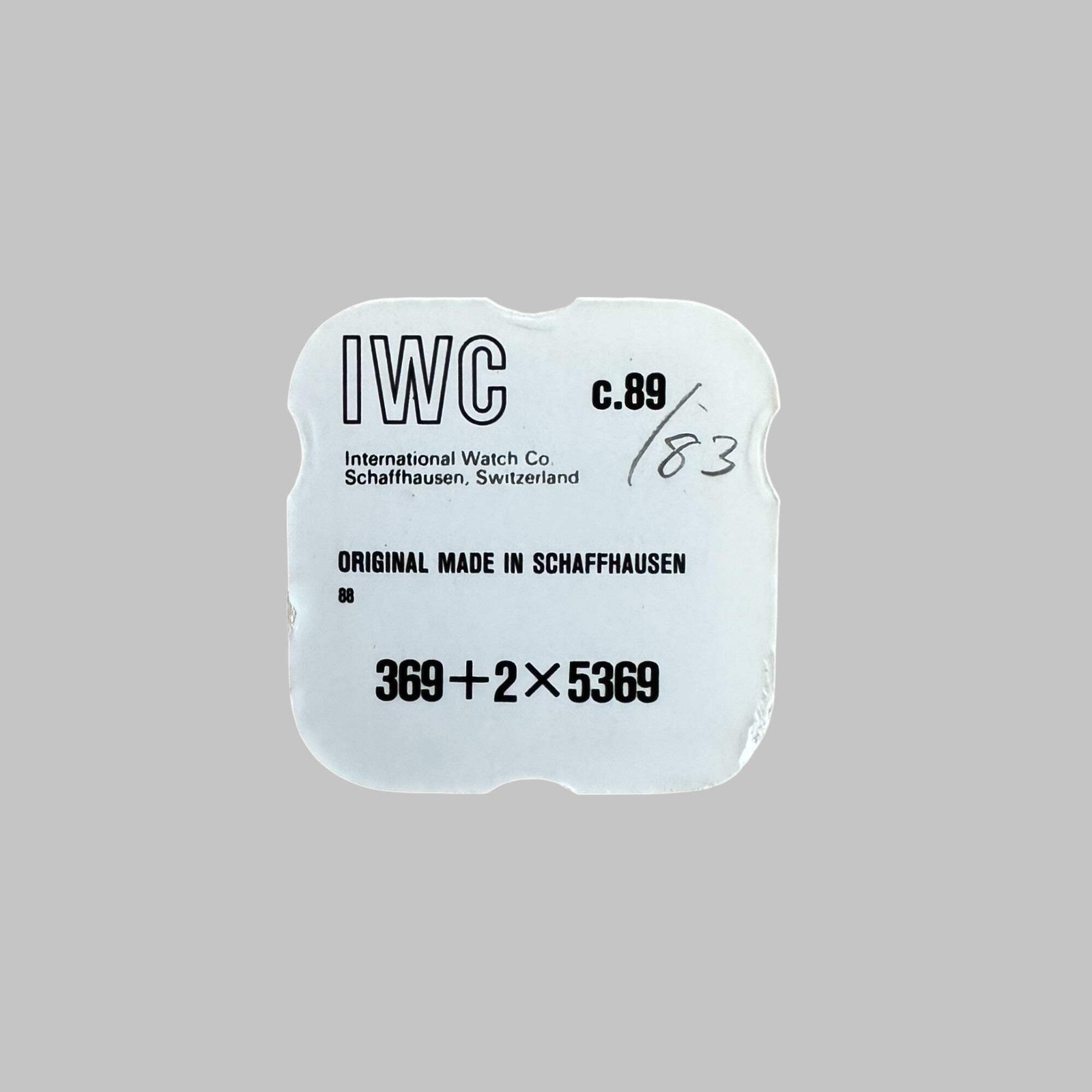 Iwc C. 89 piton plate 369 + 2x 5369