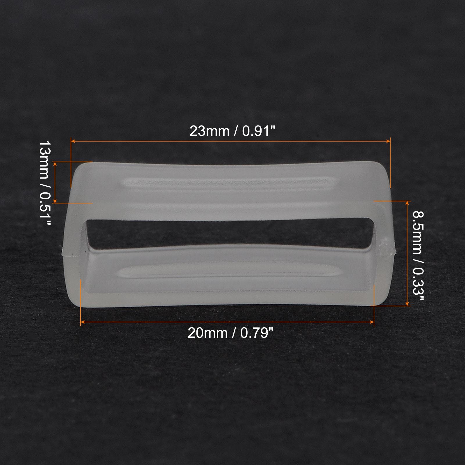 Slotted Slots Double Sided Strap Watch for 20mm, Transparent 2pcs