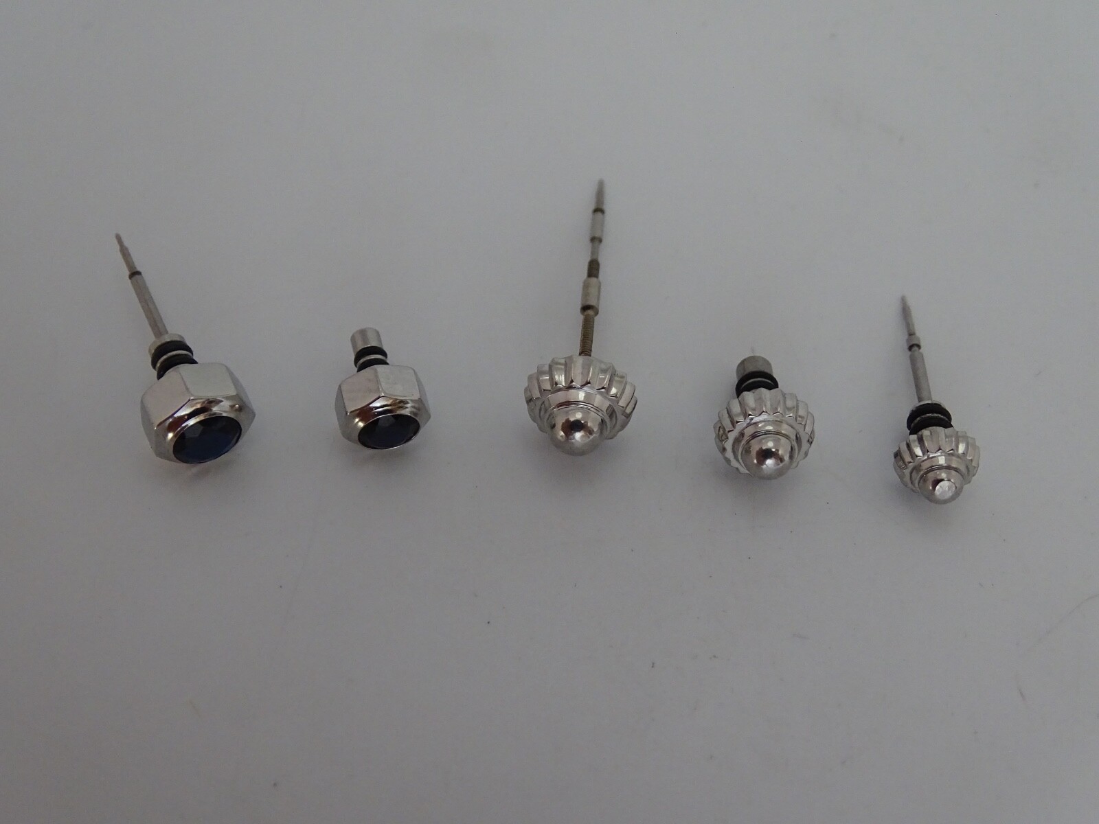 Cartier Santos 100 & Roadster Lot of 5 Crowns and Stem Original
