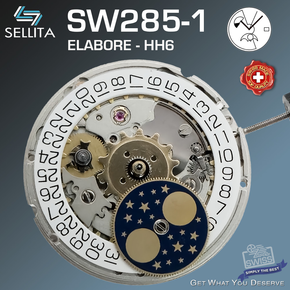 MOVEMENT AUTOMATIC SELLITA SW285-1, MOONPHASE