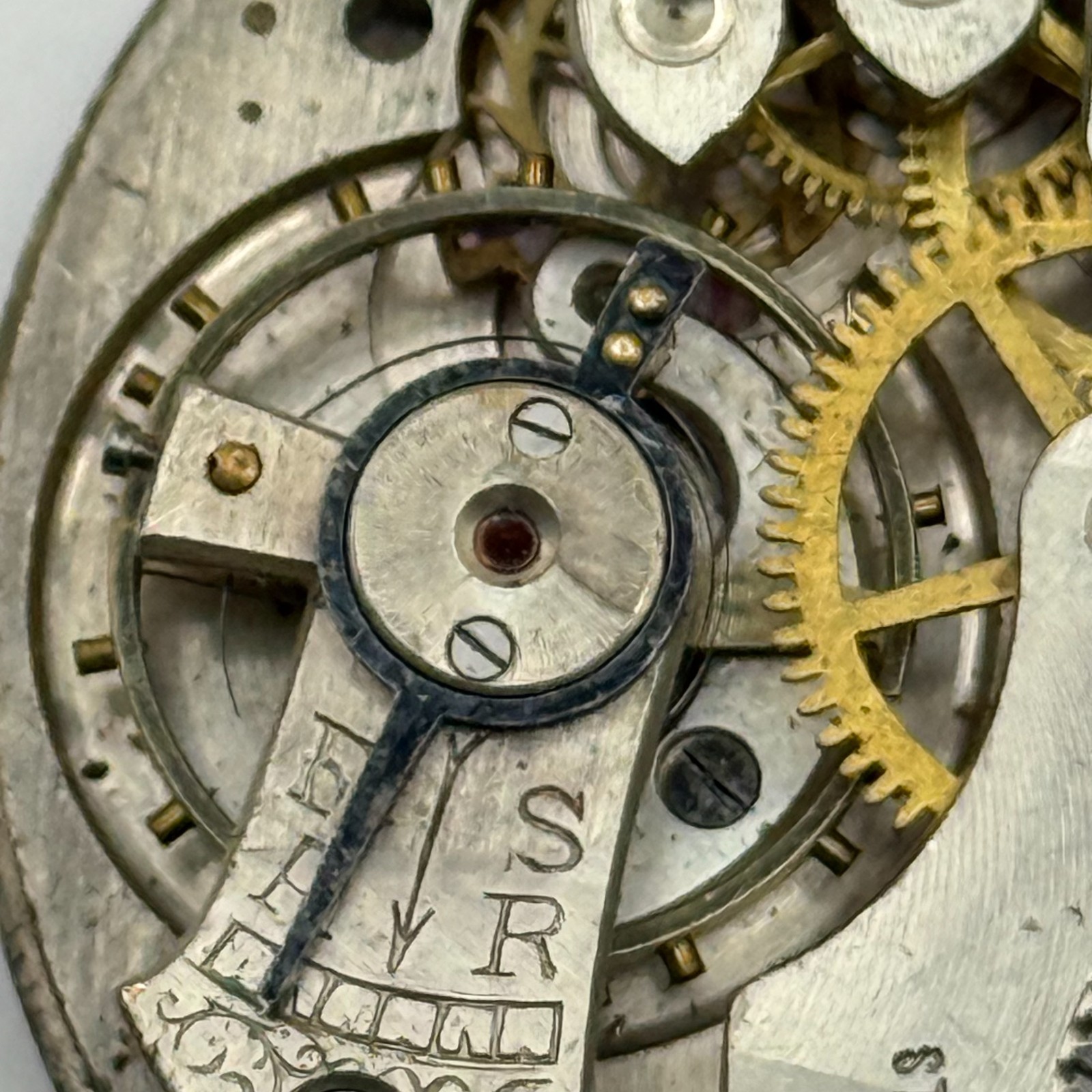 Fleurier Pocket Watch Movement Open Face Sub Seconds 7 Jewels 2 Adj Parts 41mm