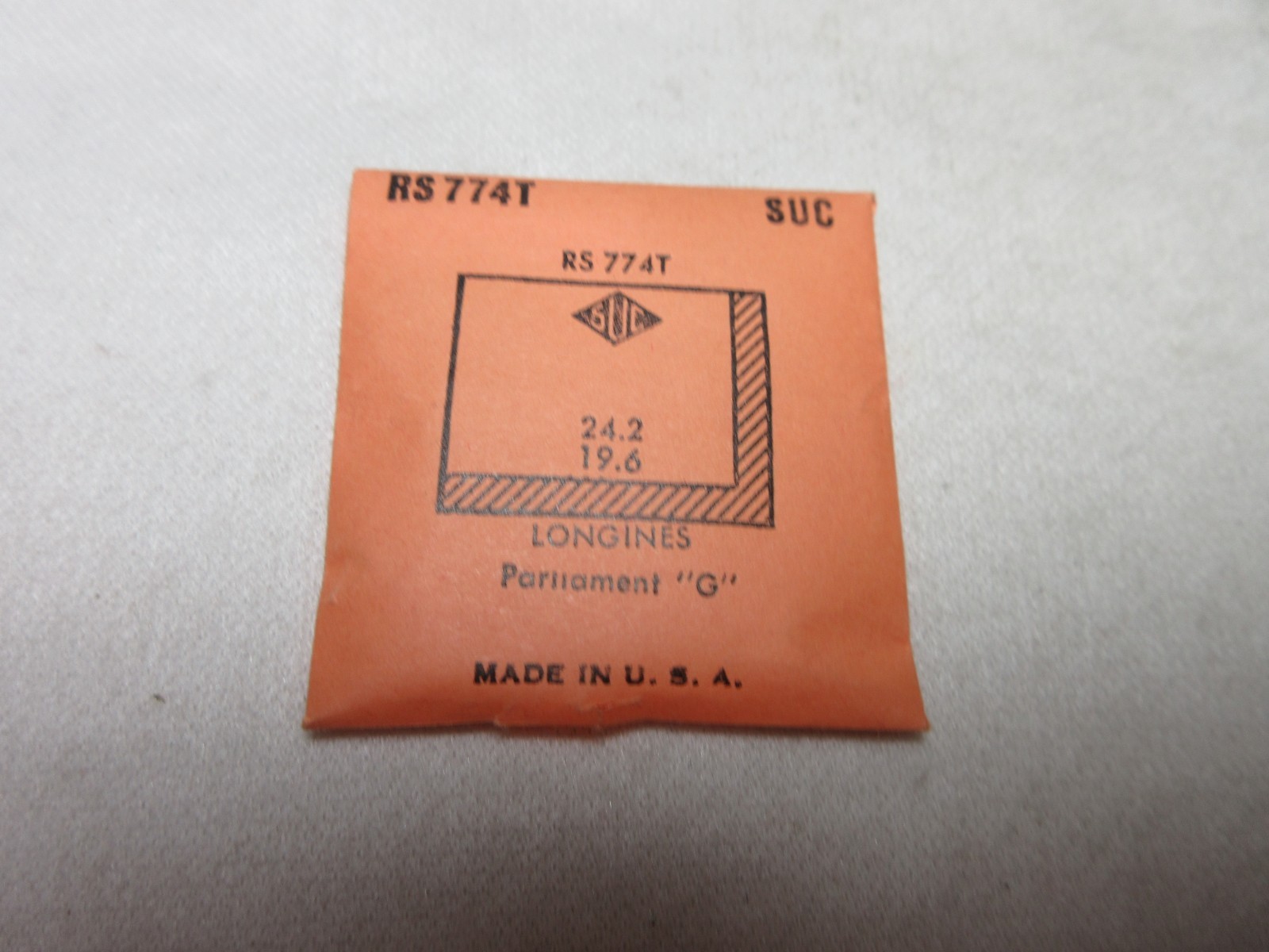 SUC LONGINES WATCH CRYSTAL RS774T WATCHMAKER REPLACEMENT PART #512