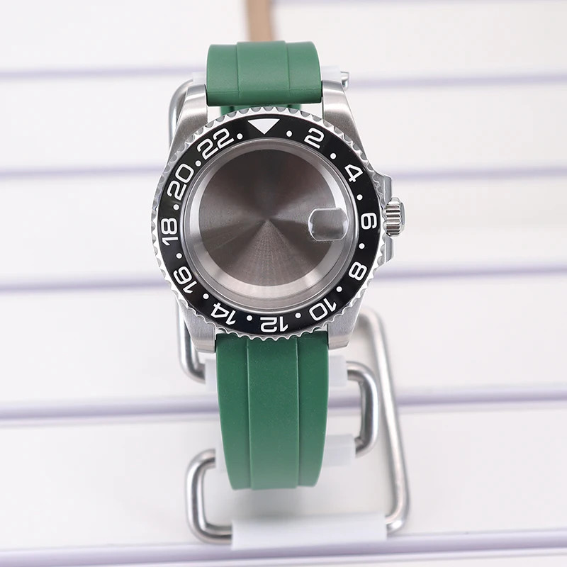 For Nh35 8215 2824 Movement 40mm Watch Case Strap GMT Ceramic Bezel Dial 28.5mm