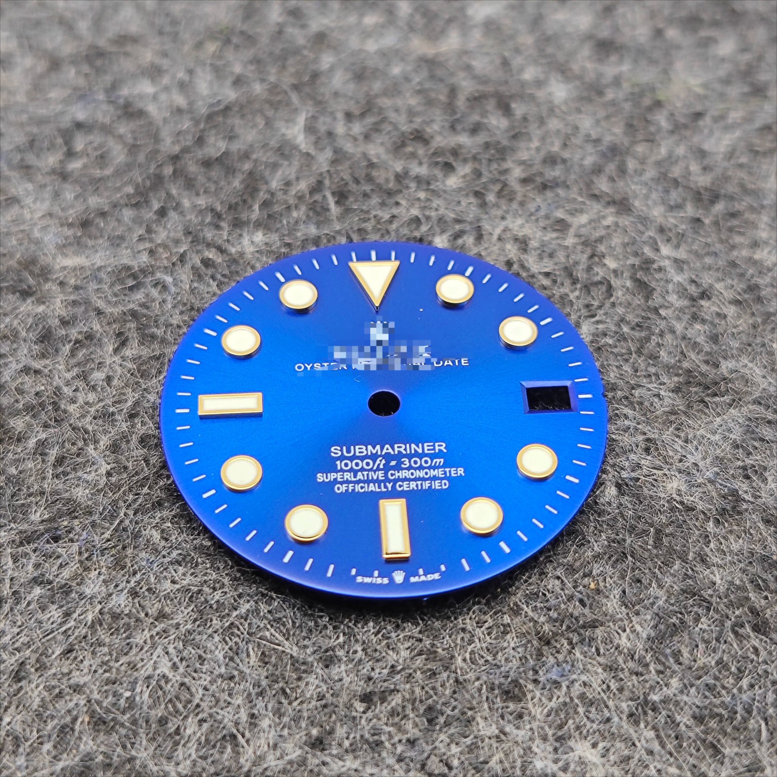 28.5mm luminous watch dial suitable for Rolex Submariner NH35 movement Black