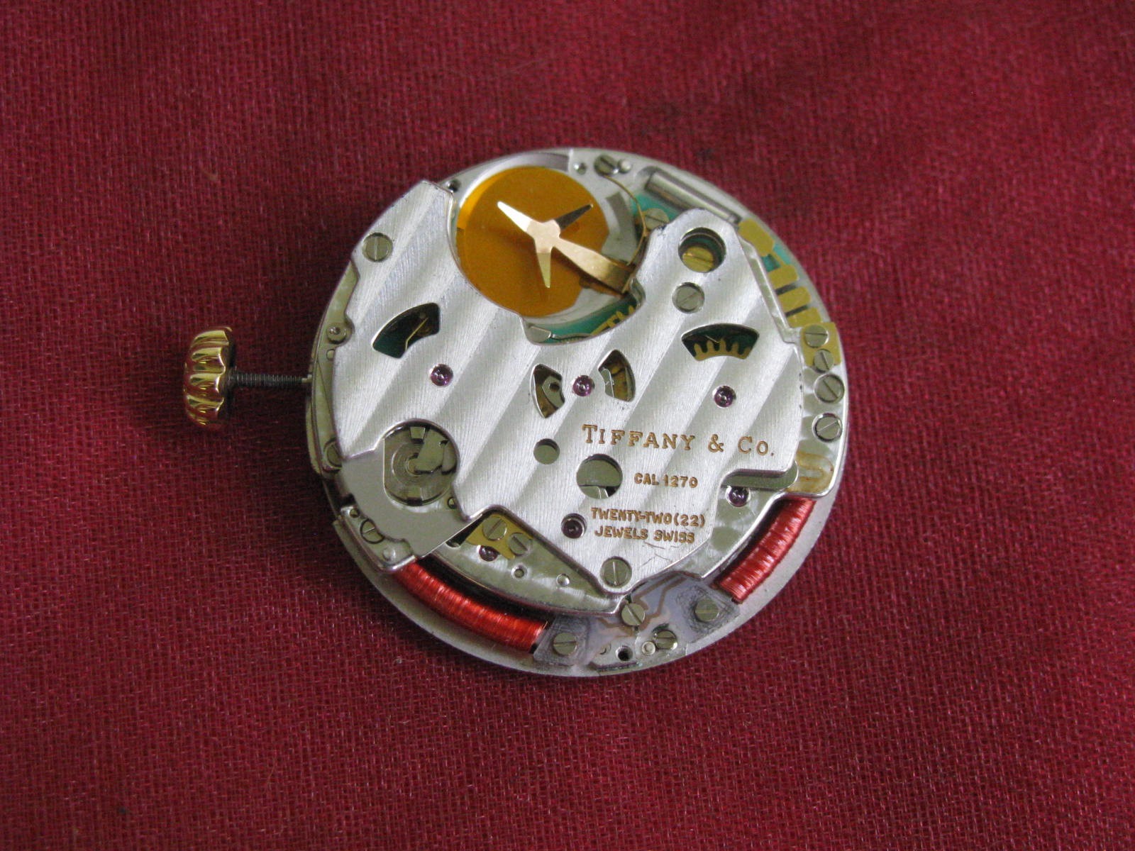 Tiffany & Co (Frederic Piguet 1270) Quartz Chronograph Watch Movement & Dial