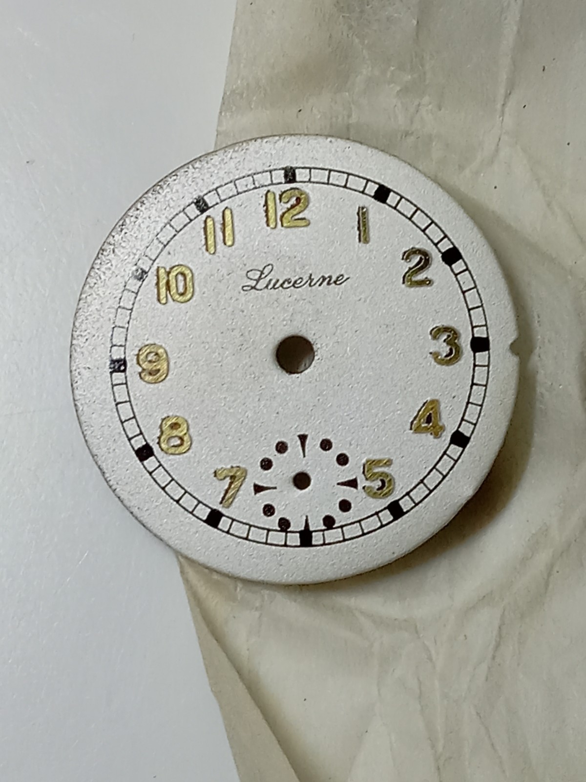 A Vintage Lot of 12 lucerne military style Wristwatch dials n o s