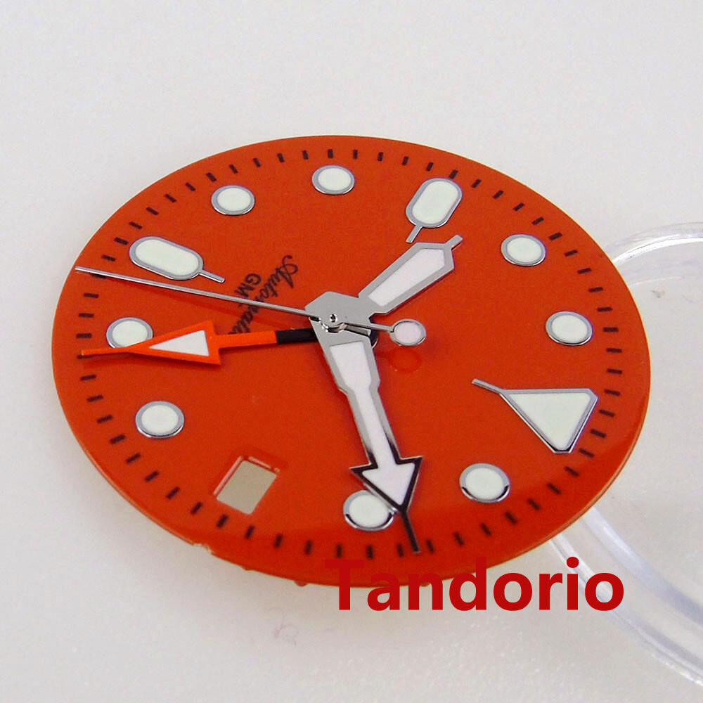 29mm Sterile Watch Dial Face Fit NH34A NH34 GMT Automatic Movement Date Luminous