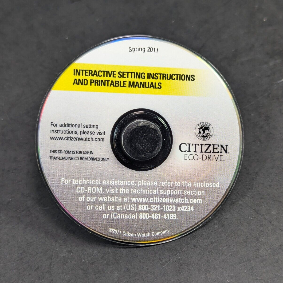 CITIZEN ECO DRIVE CD ROM INTERACTIVE INSTRUCTIONS SPRING 2011 – V.GOOD COND.