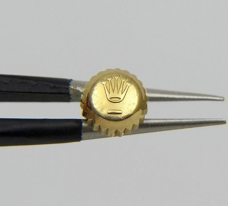Genuine Rolex B24-530-8 18k Yellow Gold 5.3mm Winding Crown for Watch Movement