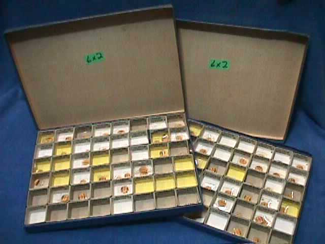 2 WATCH-CRAFT 1948 Boxes CRYSTALS Nos. 1 & 2 C.&E. MARSHALL CO. (boxes 6×2)