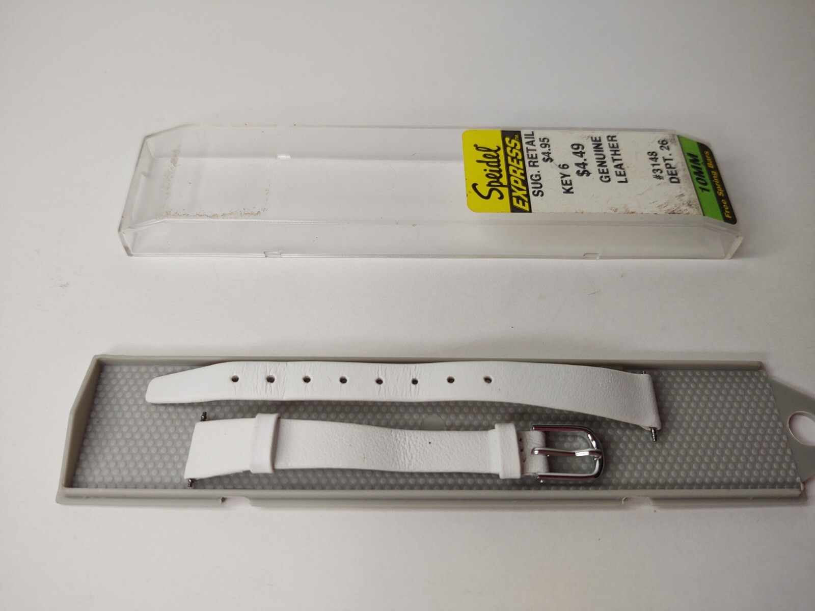 Speidel Express White Watch Band Replacement 10 mm Wide 6″ Long Leather