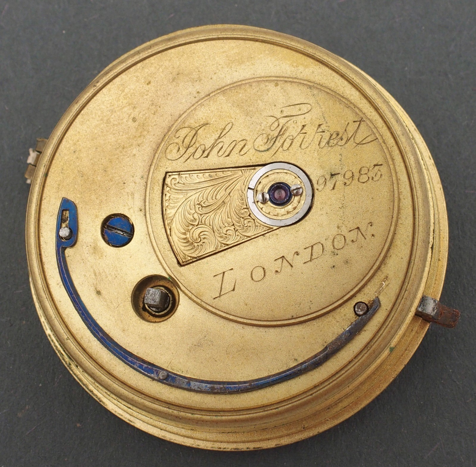 PARTIAL John Forrest Fusee London Chronometer Maker for Parts or Repairs #F382