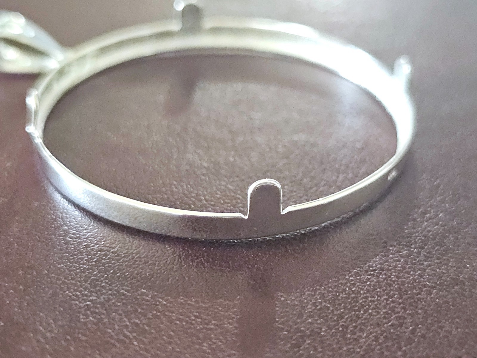 925 Sterling Silver Prong Back Simple Bezel for 38mm 1 Dollar Coins