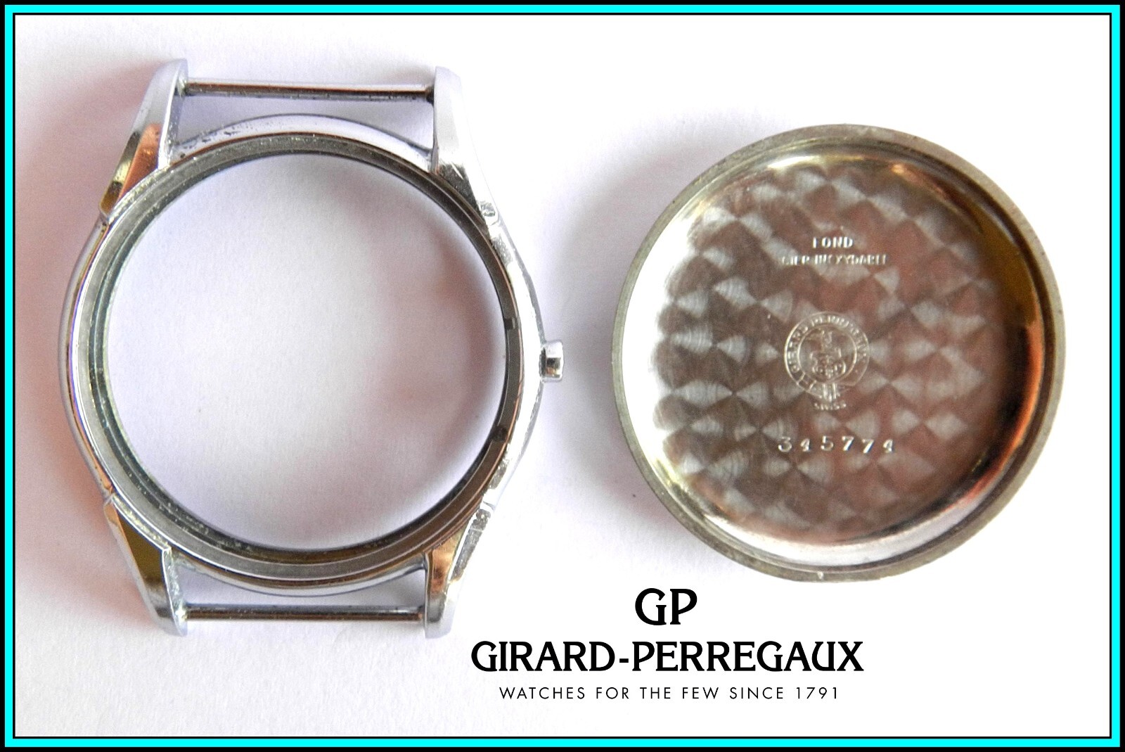 GIRARD PERREGAUX Vintage Chronograph Watch Case 1940’s for Aero Compax 22421