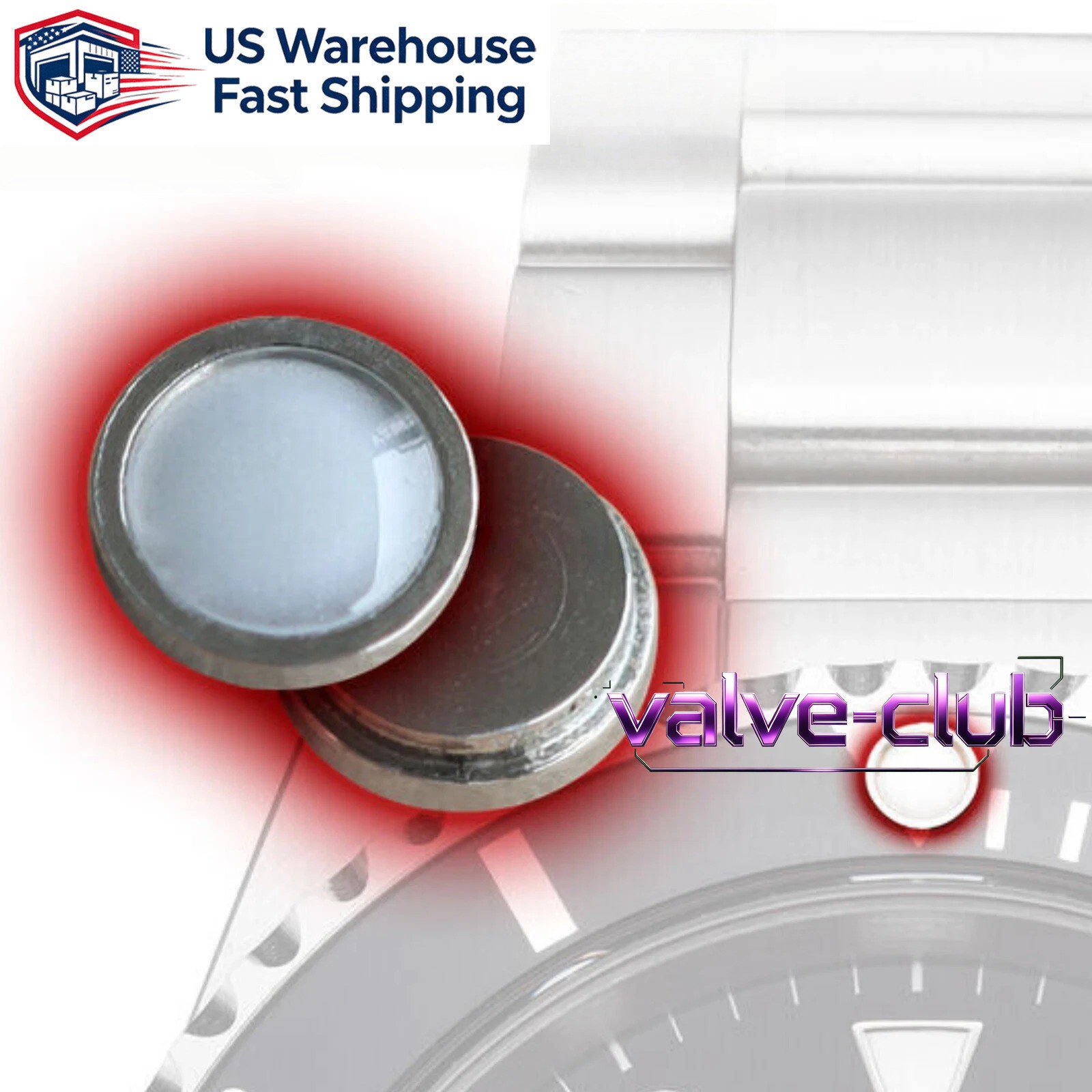 PEARL PIP BLUE LUME FOR BEZEL INSERT FOR ROLEX SUBMARINER CERAMIC 116610 SILVER