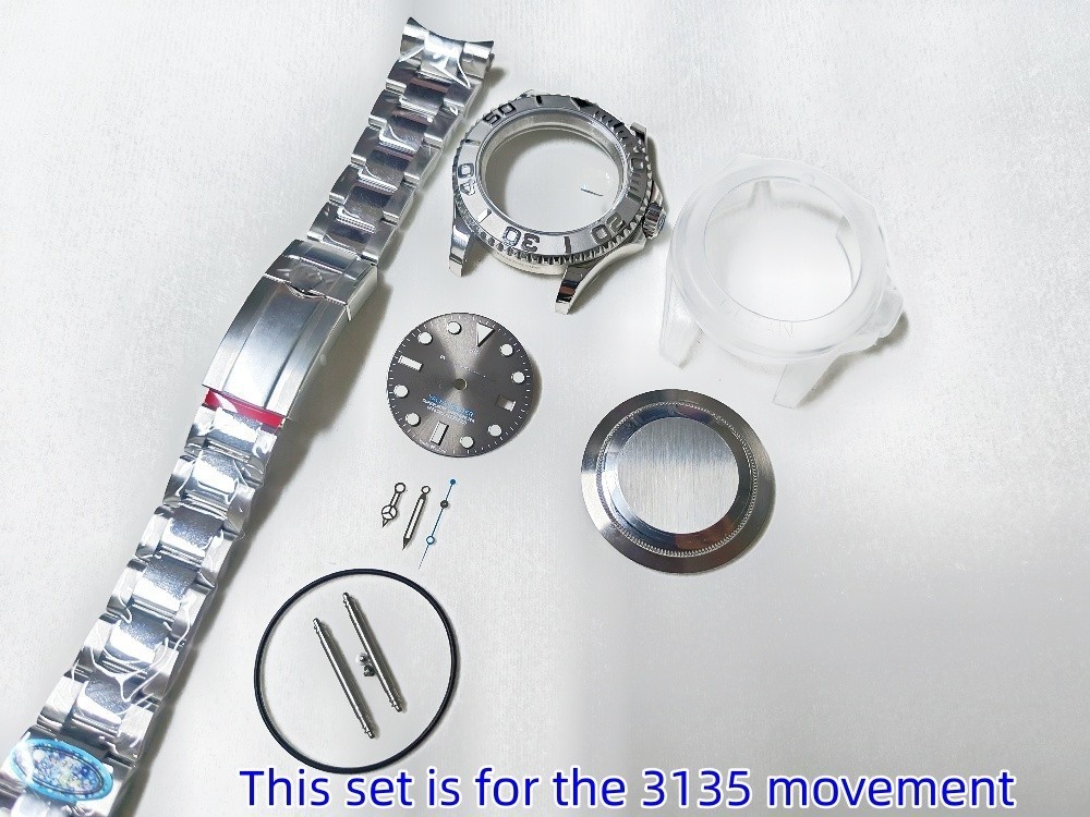 DIY 40MM Stainless Steel Watch kit For 2824 2836 3135 After-sales Accessories