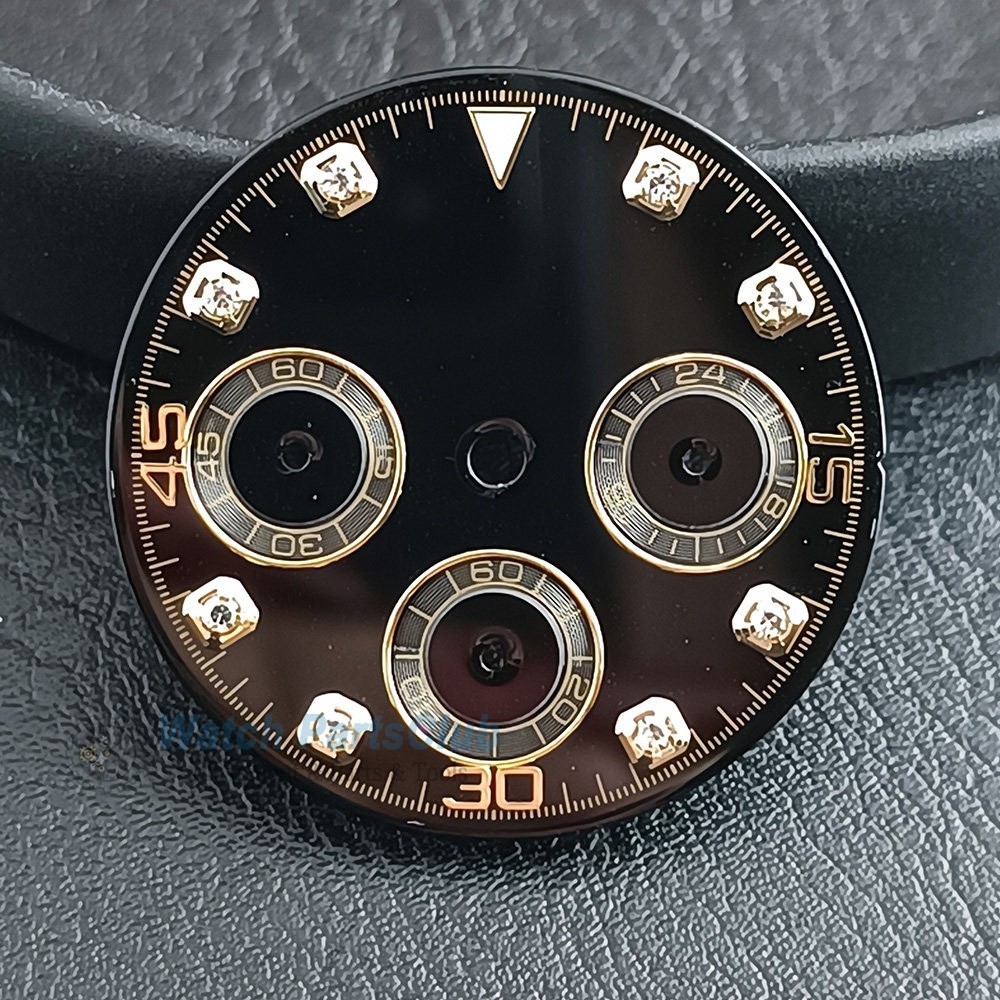 Green Luminous VK63 Dial 29.5mm Panda Dial For VK63 Movement-Watch Parts