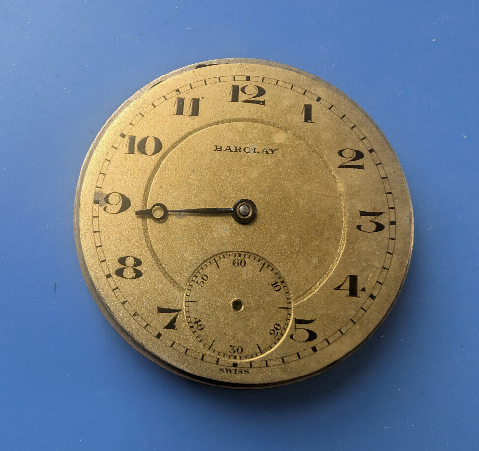 VINTAGE SWISS BARCLAY 41.62MM POCKETWATCH MOVEMENT FOR PARTS