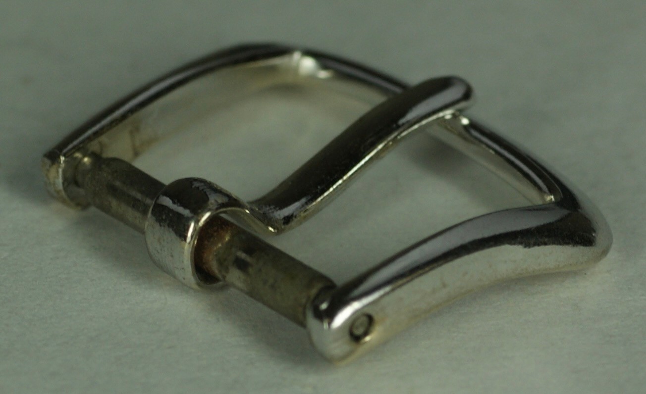 LONGINES Rare 14K White Gold Vintage 12/14mm Watch Buckle Tang Strap End Part