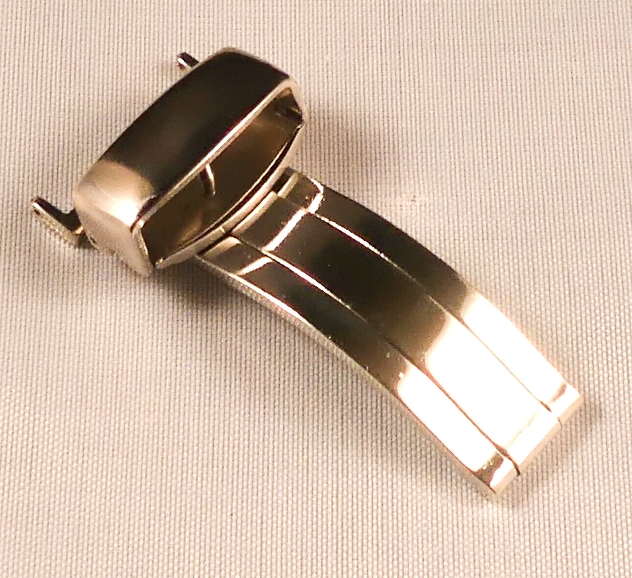 14mm Polished Stainless Steel FLIPLOCK Deployant Clasp Buckle