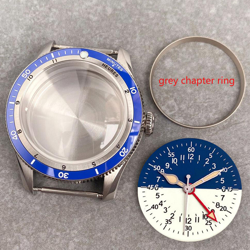 40mm 20ATM Diving Watch Case Chapter Ring Fit NH34 GMT NH34A 29mm Lume Dial