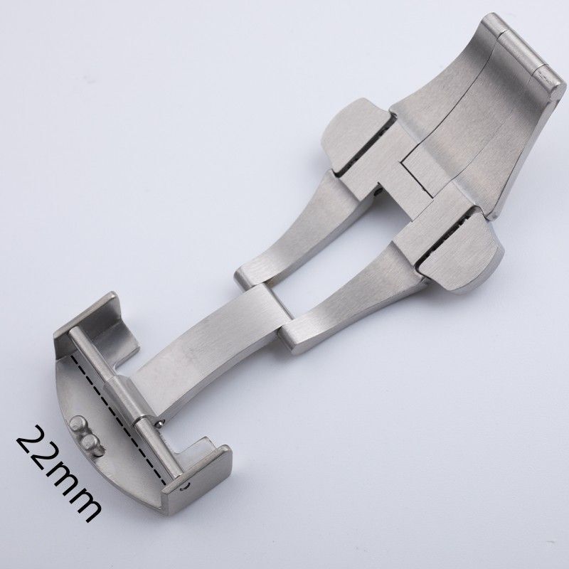 Fit for Panerai Watch Straps 22 mm SS Butterfly Buckle Folding Clasp