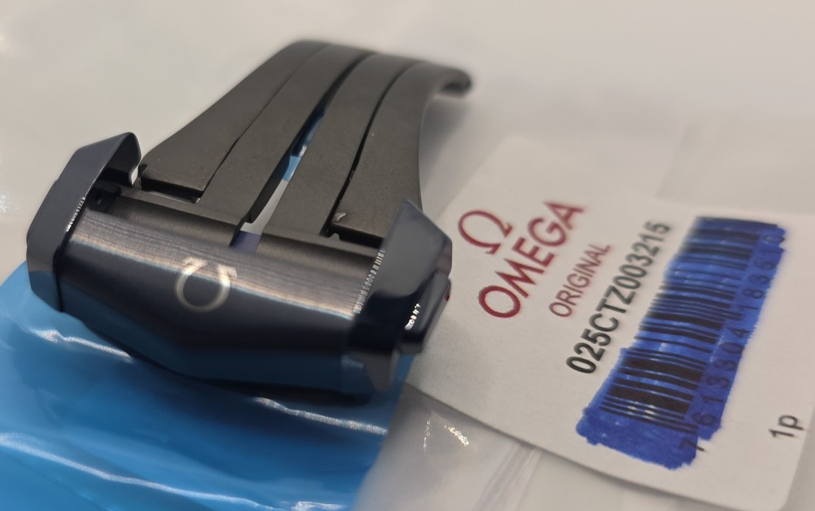 Omega 025stz003215 Original Titanium & Ceramic Blue Clasp mm20 with Buttons