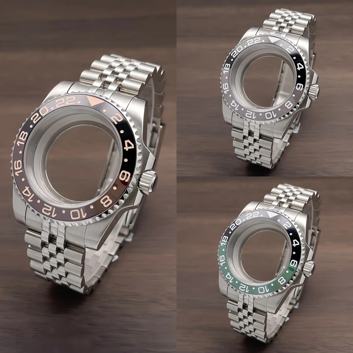 40mm NH35 Watch Case Jubilee Sub GMT Stainless Steel Sapphire Strap NH36