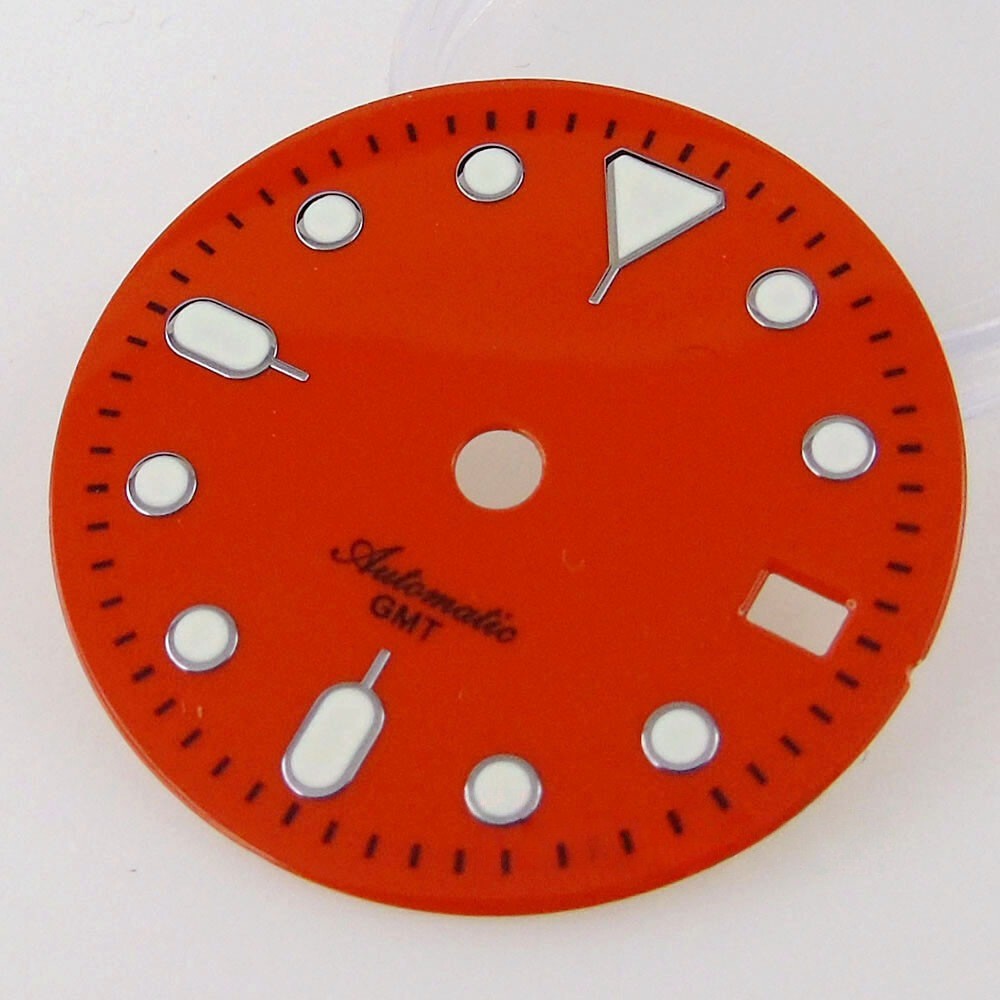 29mm Sterile Watch Dial Face For NH34A NH34 GMT Automatic Movement Date Luminous