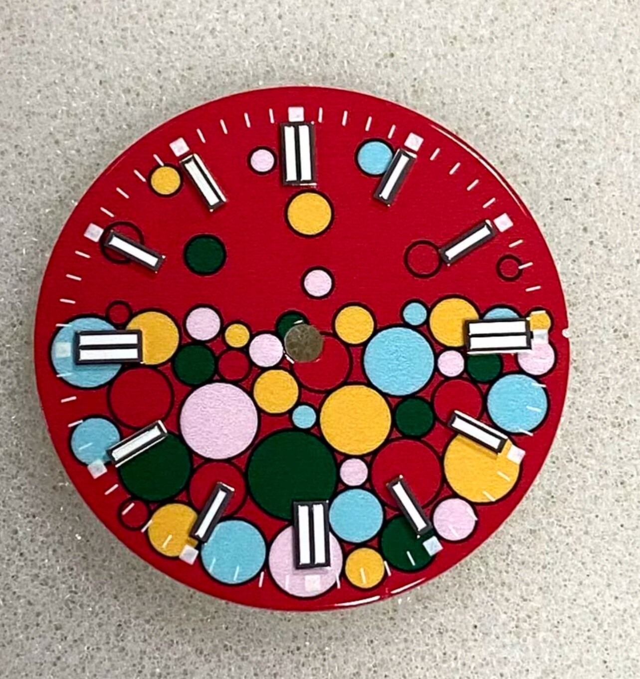 28.5mm Red Luminous Watch Dial “Colorful Bubbles” for NH36A/35/4R/7s SKX007