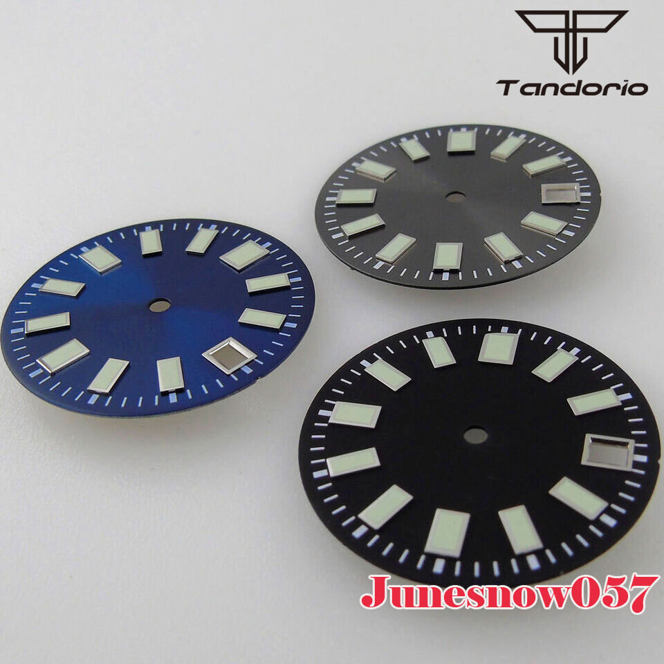 29MM Blue Gray Black Watch Dial 62MAS Men Fit NH35A NH36 SKX ETA2824 PT5000 Movt