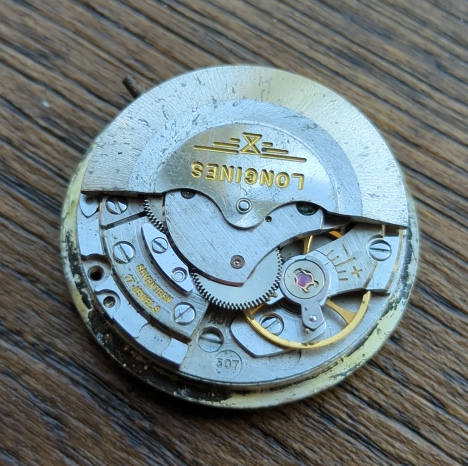 Longines 507 Automatic Watch Movement Admiral, Ticking but Stops (AQ49)