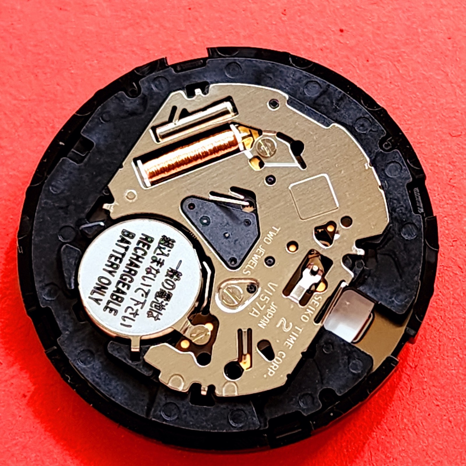 Seiko Solar Watch Movement V157 Quartz Dial Hands For Parts
