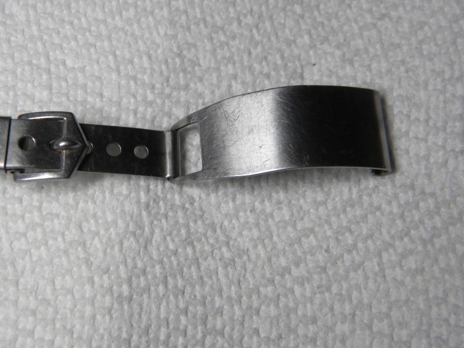 The Captain by Gemex Co Chrome Steel USA Made Watch Band Approx 15.5MM Lug Width