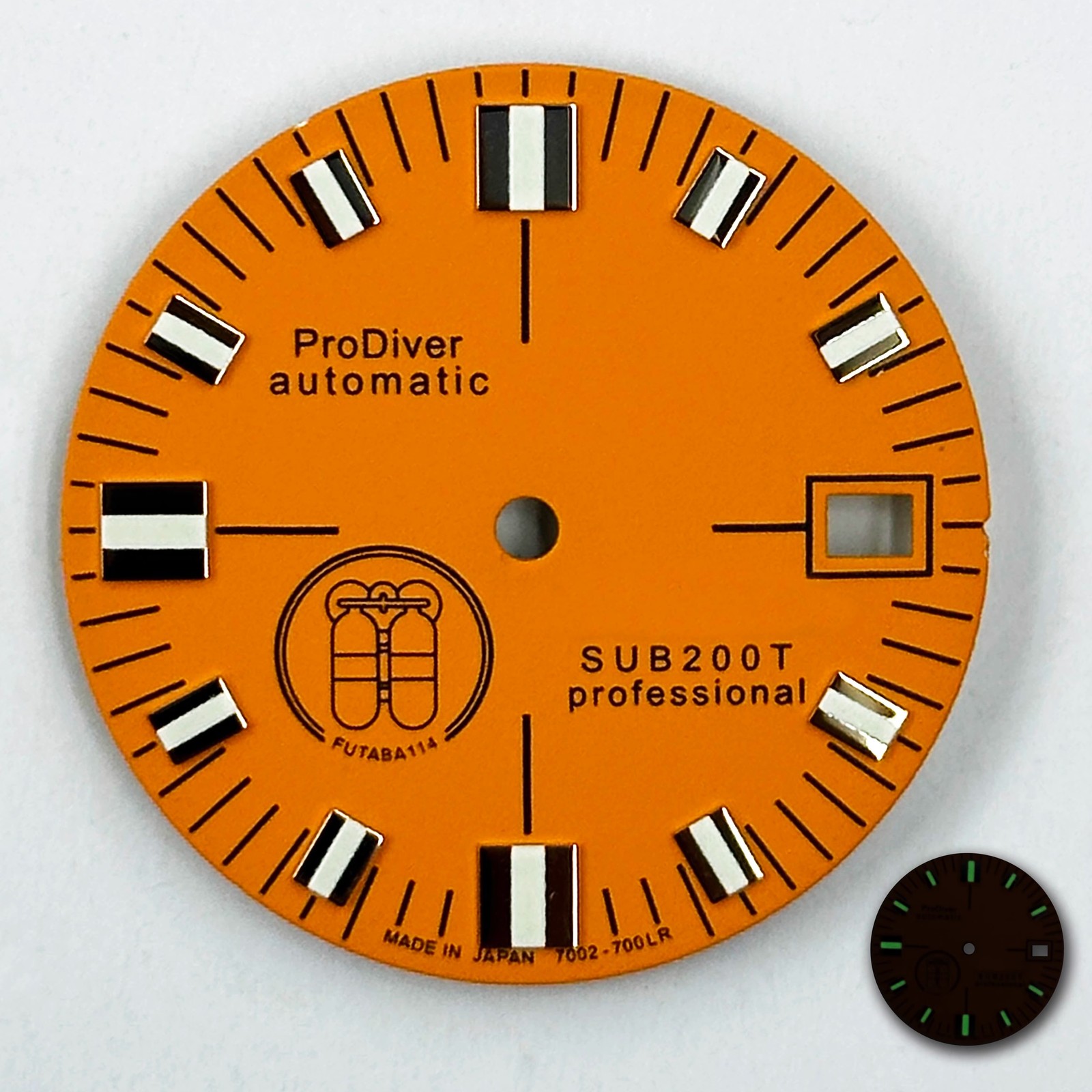 28.5mm Watch Dial Green Luminous Date Fit NH35/NH36 Movement