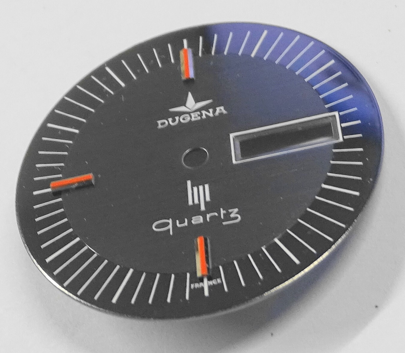 1 Watch Dial Face LIP DUGENA Gray/Black Gloss Reflective