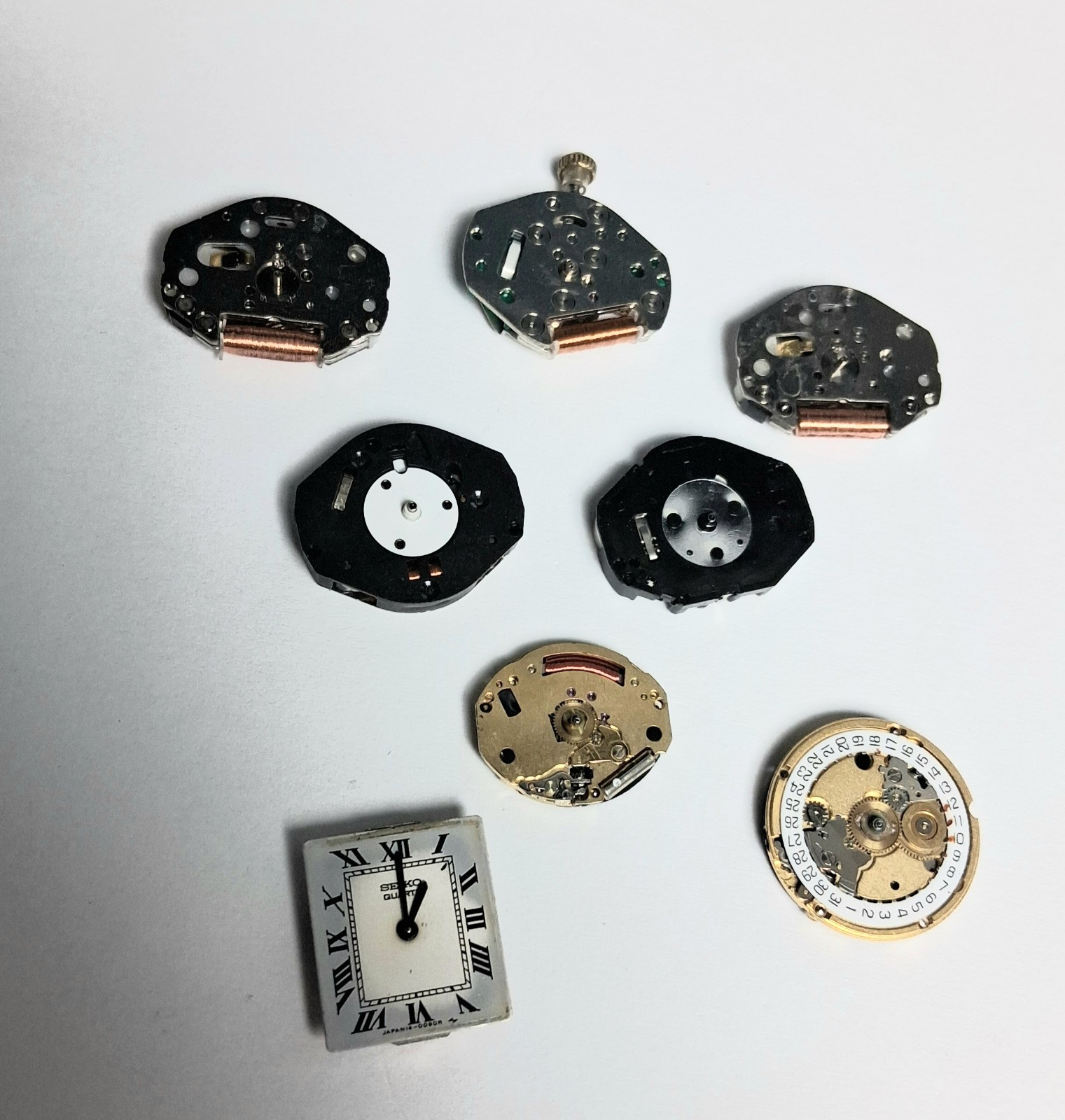 Watch movements Vintage Parts only Various brands 11 PIECES TOTAL