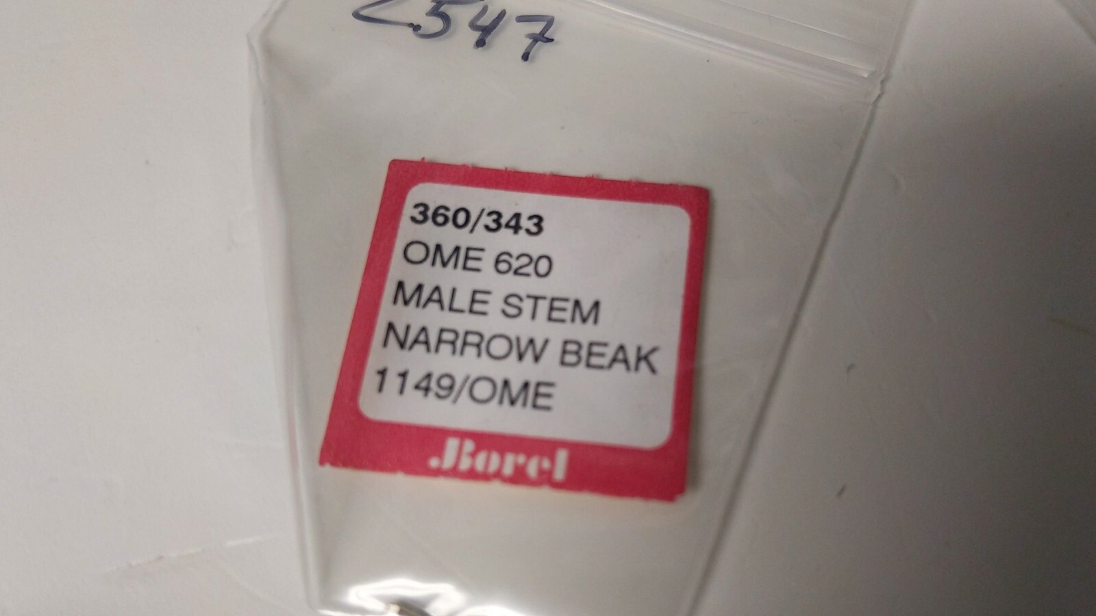 JBorel Omega 620, 1149, 360/343 Male Winding stem, narrow beak