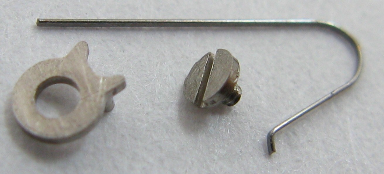 Poljot 3133 chronograph watch movement part lot: ratchet click #425 + screw + ..