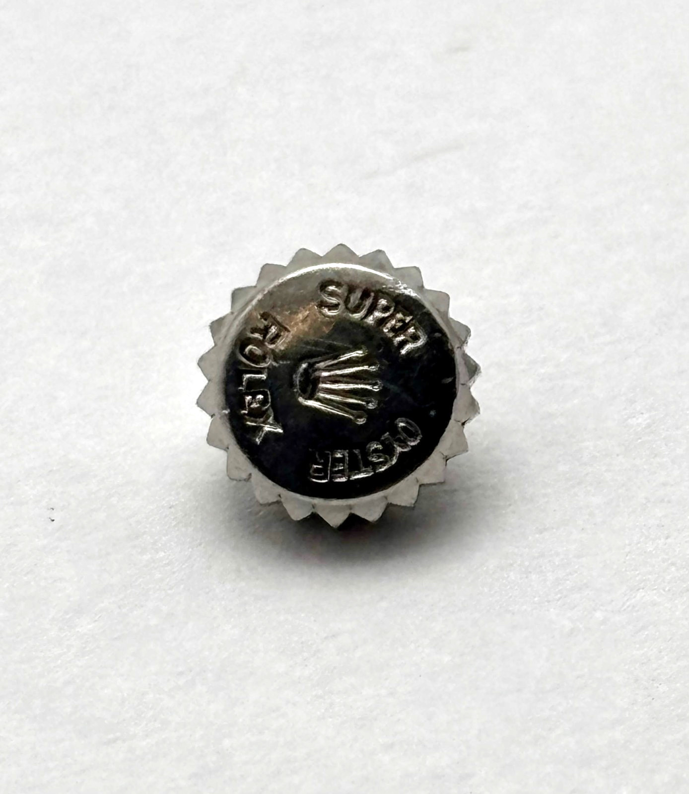 Genuine Rolex Vintage SUPER OYSTER Steel Watch Crown 6mm