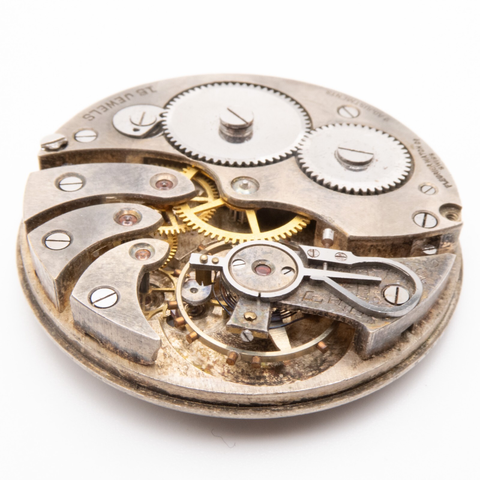 Partial Fleurier Watch Co. 42.5 x 9.4 mm Antique Pocket Watch Movement, Parts