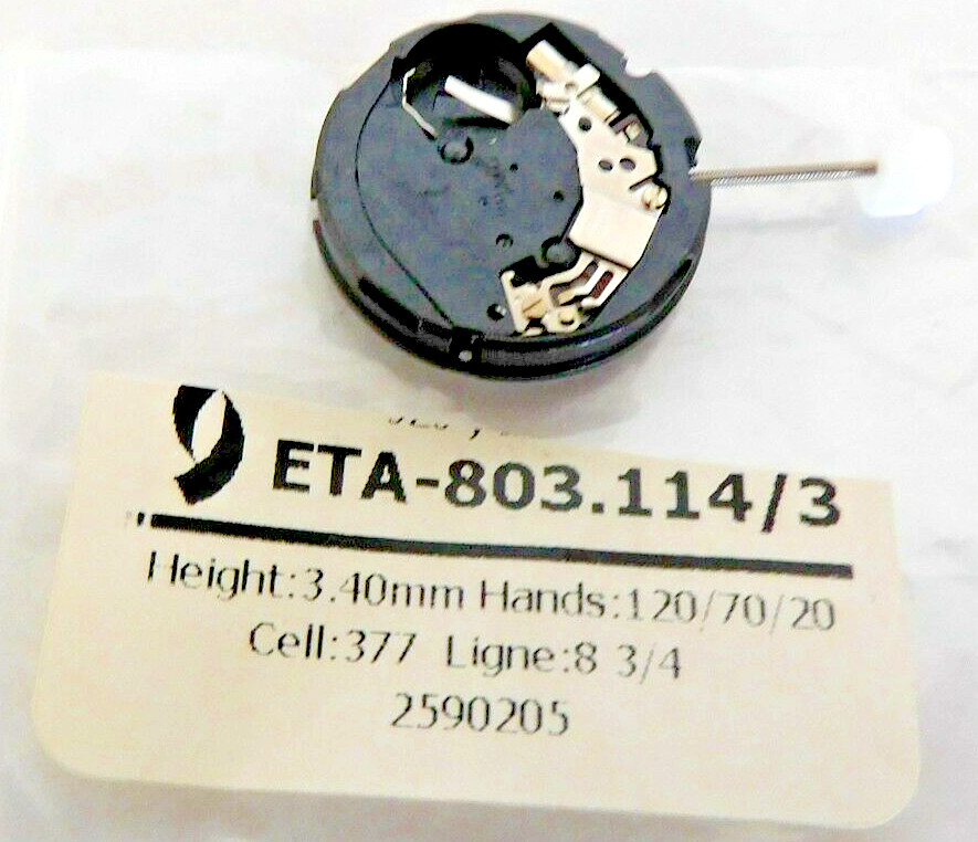 Genuine ETA 803.114 Movement New Old Stock Parts Repairs. Sku A133-20