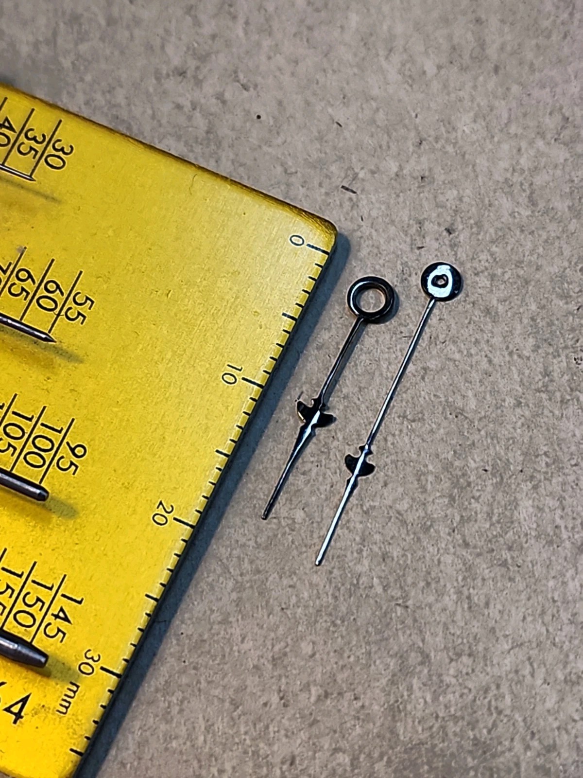 Set Of NOS Howard 18s Black Crescent Or Umbrella Hour/Min Hands 198/60