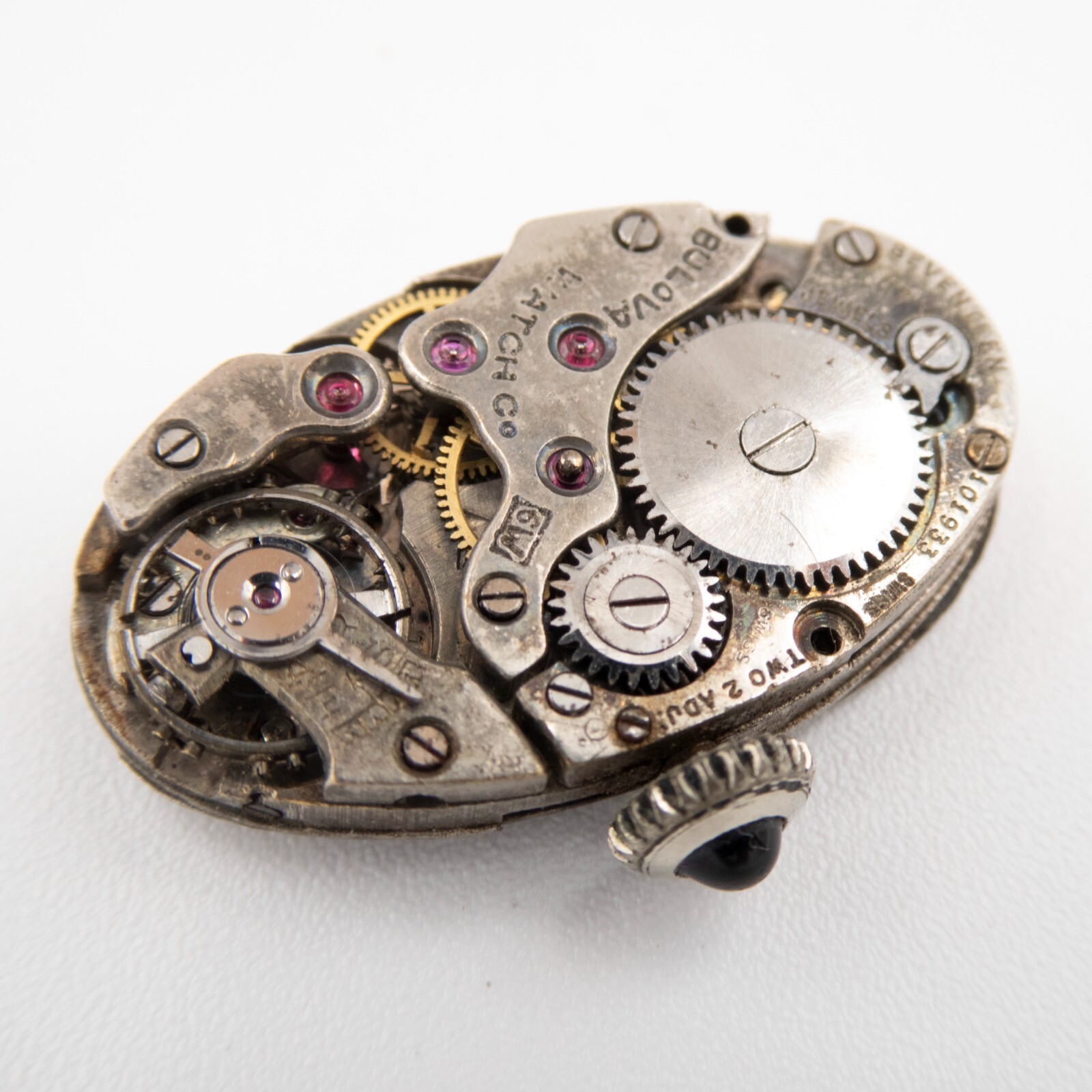 Vintage Bulova Caliber 6W 17-Jewel 2-Adjustment Wristwatch Movement