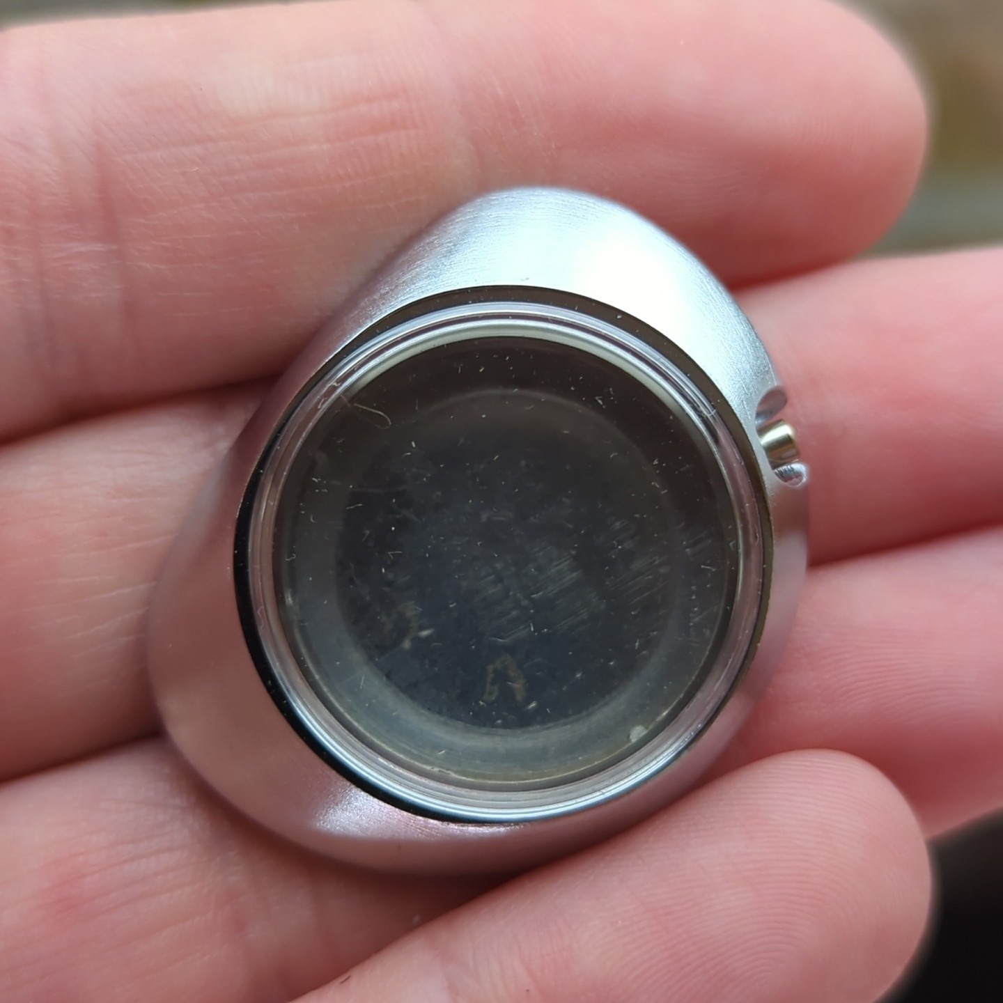 Retro 1960s Asymmetrical NOS Watch Case, 33mmx41mm Waterproof Swiss (AC25)